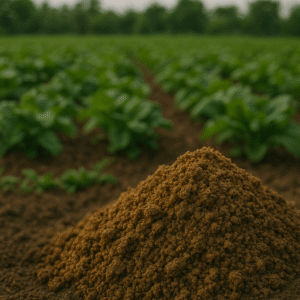 Fientes de poulet utilisées comme engrais naturel pour fertiliser les sols agricoles en Afrique